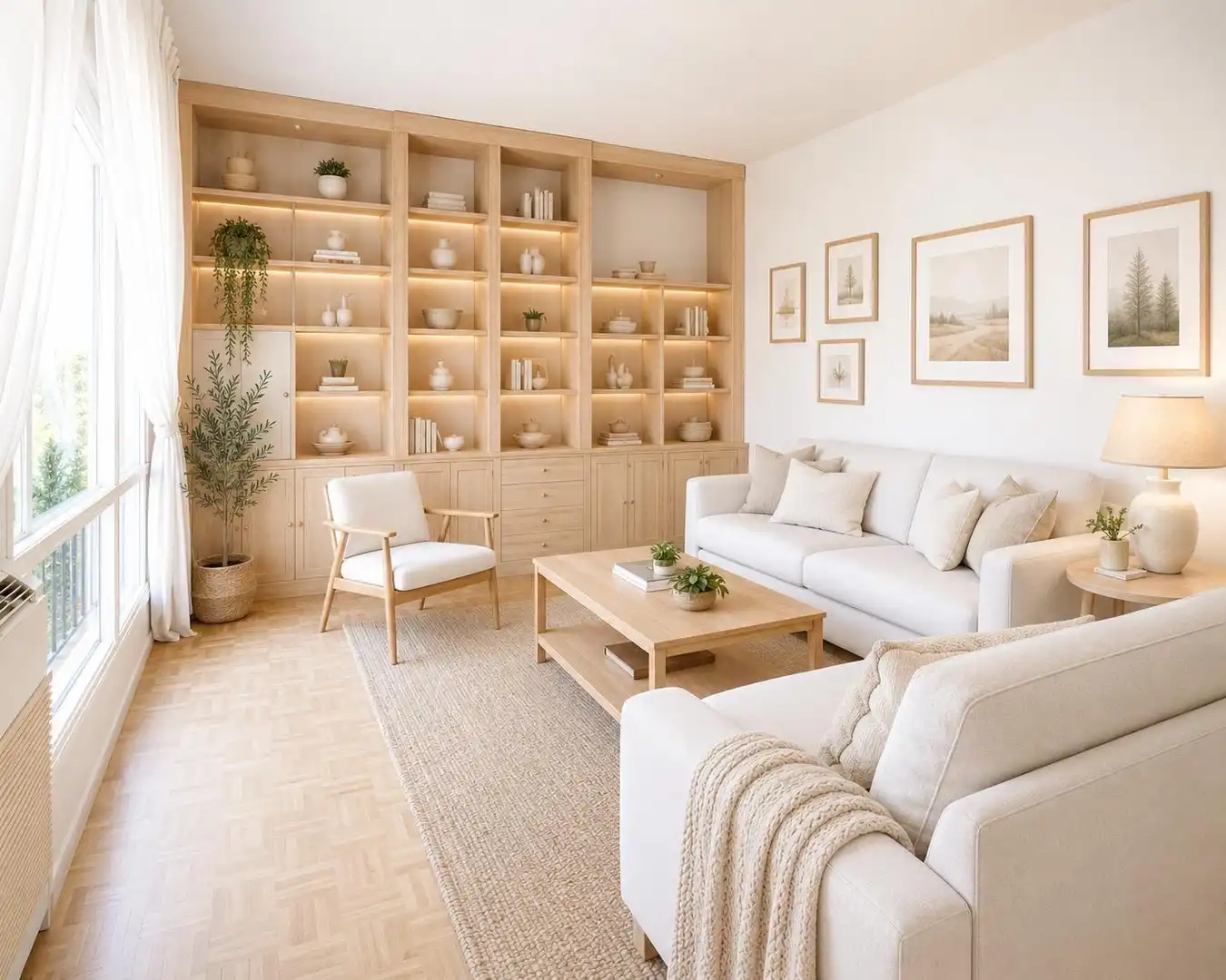 Living room of Flat for sale in Málaga  with Air Conditioner and Parquet flooring