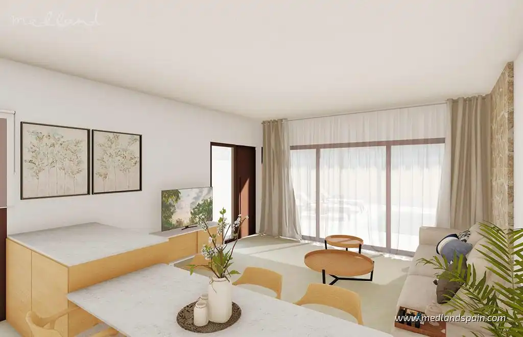 Sala de estar de Casa o chalet en venta en San Javier con Terraza y Piscina