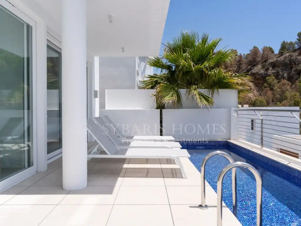 Vista exterior de Casa o chalet en venta en Altea con Piscina y Amueblado