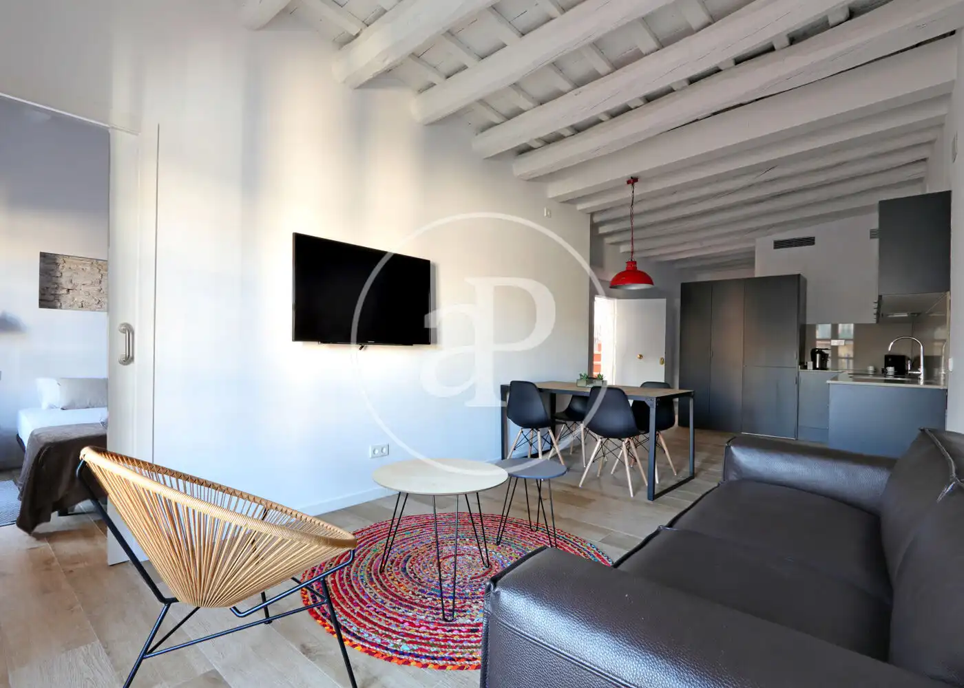 Sala de estar de Piso en venta en Barcelona con Aire acondicionado, Calefacción y Amueblado