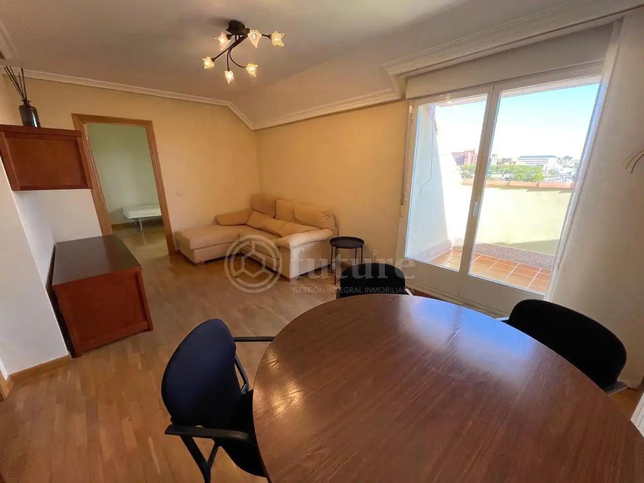 Living room of Attic for rent in Salamanca  with Heating, Parquet flooring and Terrace