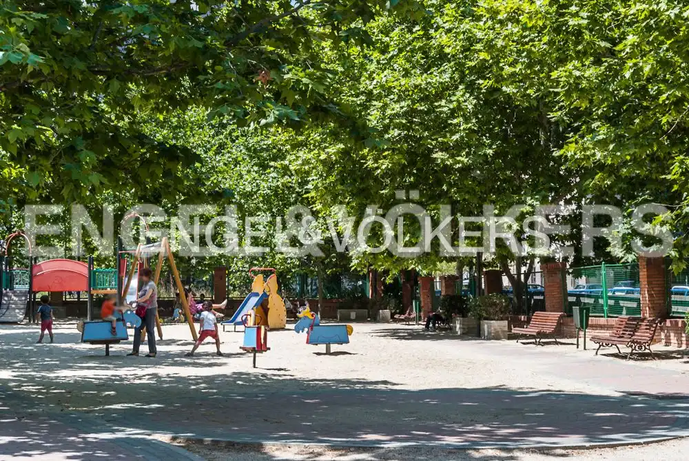 Exterior view of Flat for rent in Madrid  with Air Conditioner, Heating and Private garden