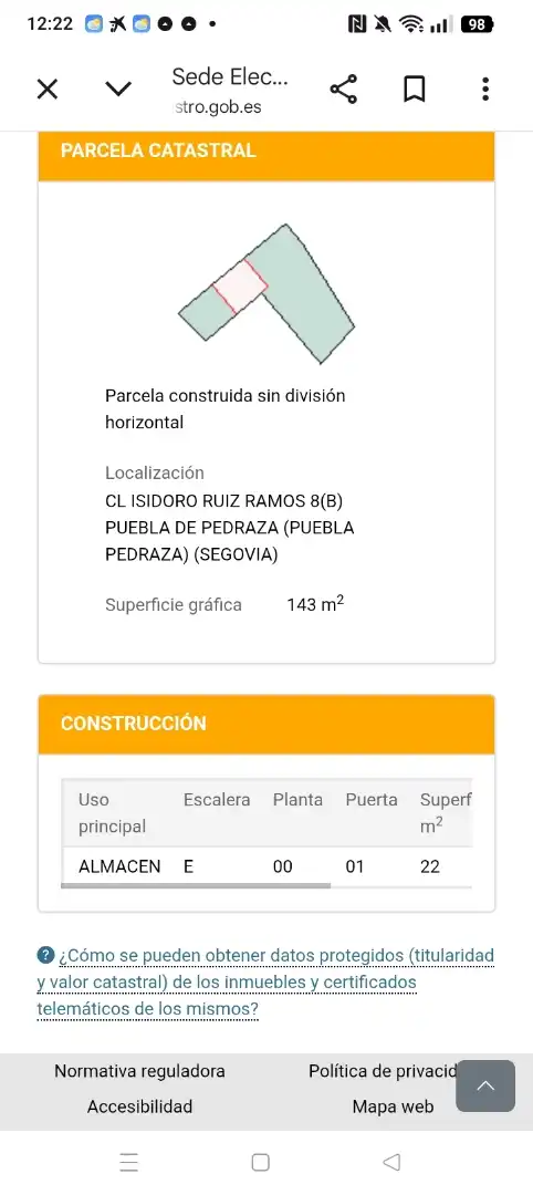 Aparcament de Residencial en venda en Puebla de Pedraza