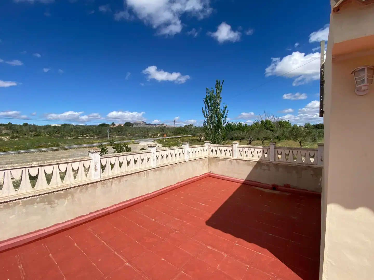 Terraza de Finca rústica en venta en Sax con Aire acondicionado, Calefacción y Jardín privado