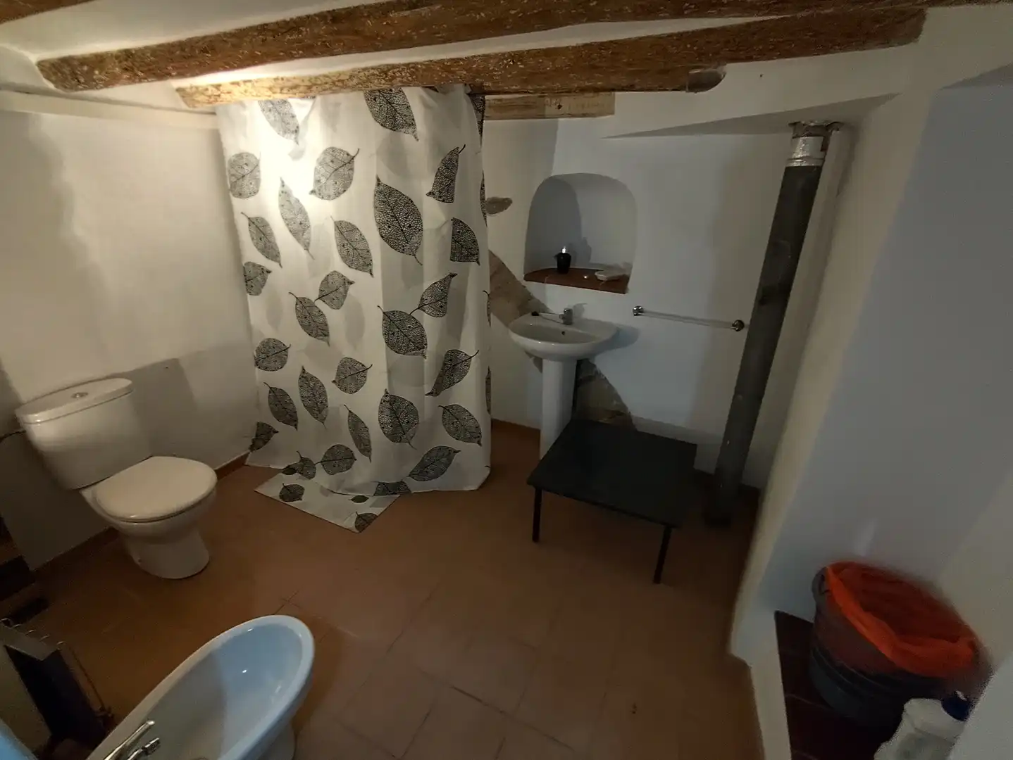 Baño de Finca rústica en venta en Santa Coloma de Queralt con Calefacción, Amueblado y Horno