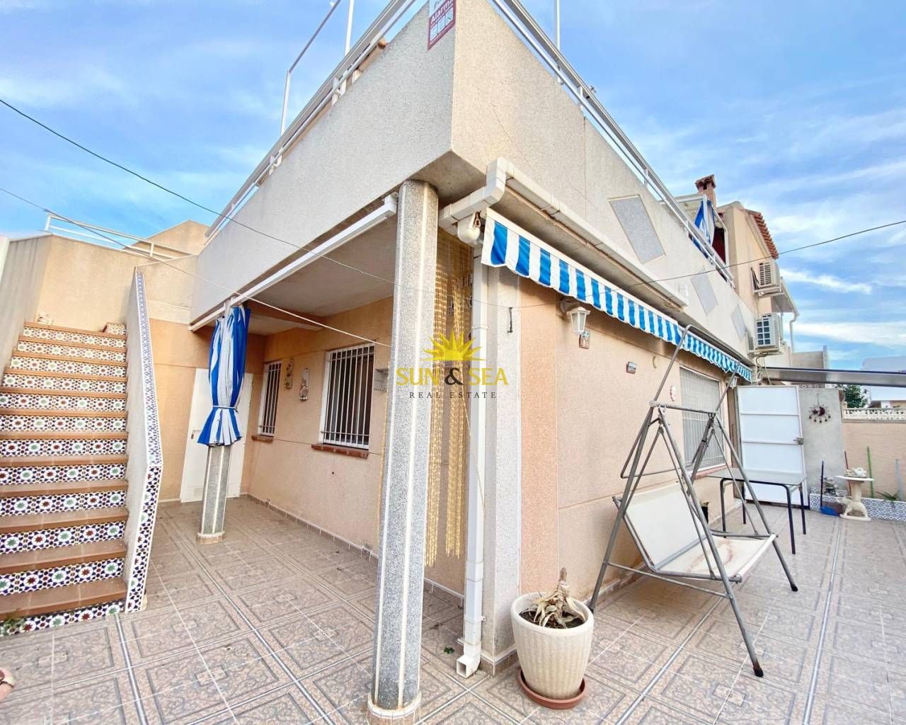 Exterior view of Single-family semi-detached for sale in Torrevieja  with Air Conditioner, Heating and Terrace