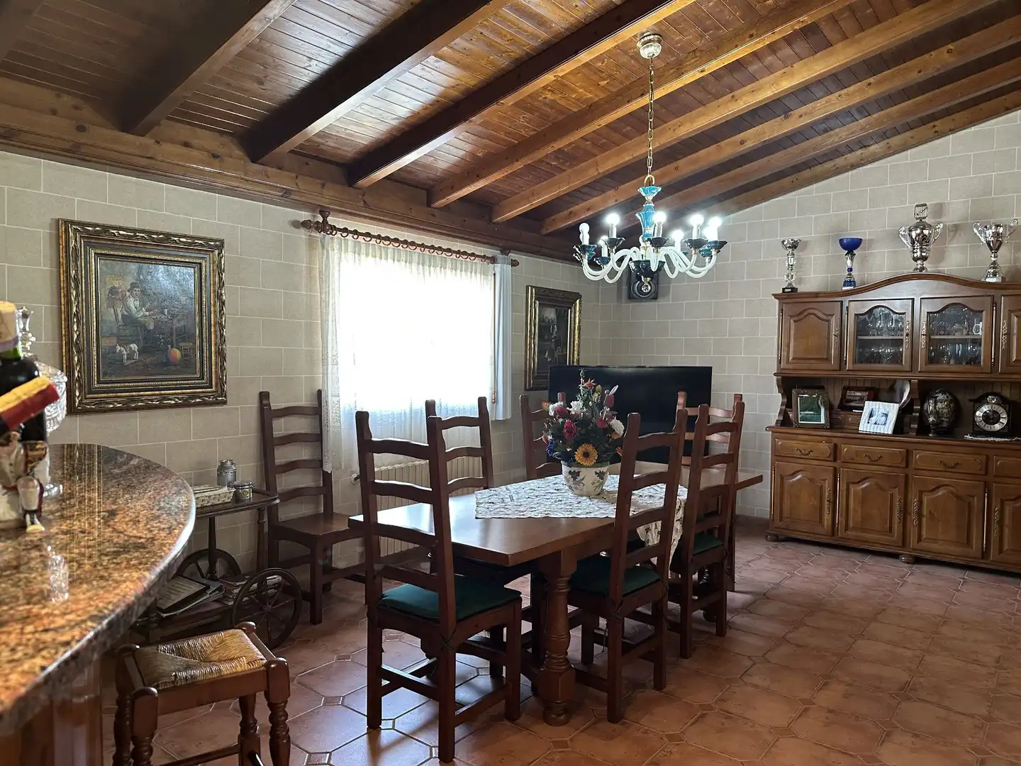 Menjador de Finca rústica en venda en Albaida amb Aire condicionat, Calefacció i Terrassa
