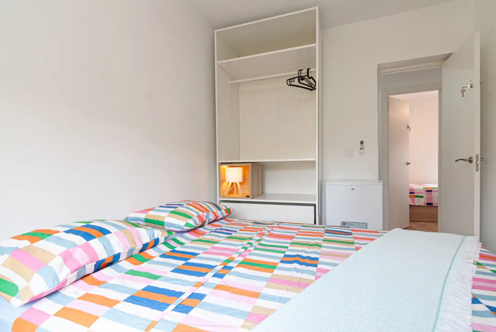 Schlafzimmer von Wohnung zur untervermieten in Madrid mit Heizung, Möbliert und Waschmaschine