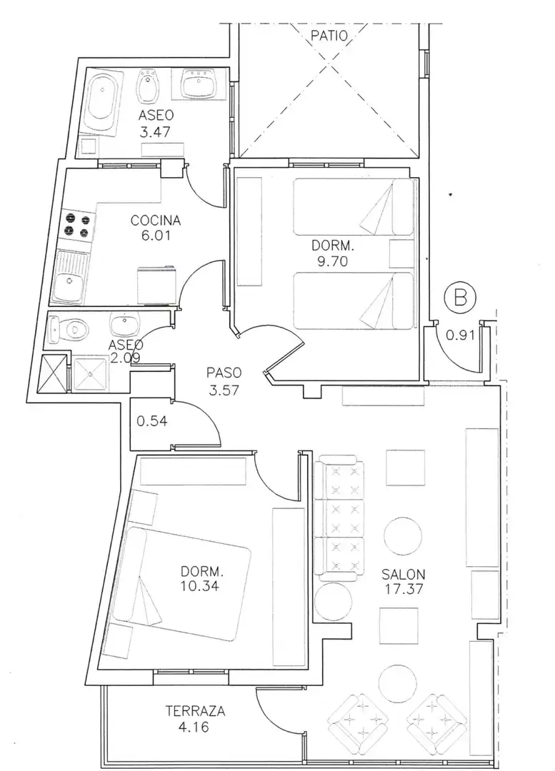 Piso en venta en Murcia con Aire acondicionado, Calefacción y Terraza