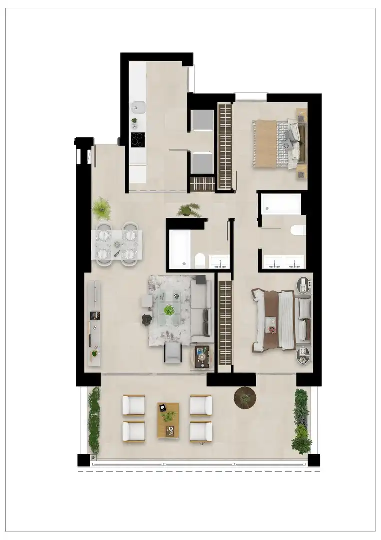 Apartamento en venta en San Roque con Aire acondicionado, Calefacción y Jardín privado