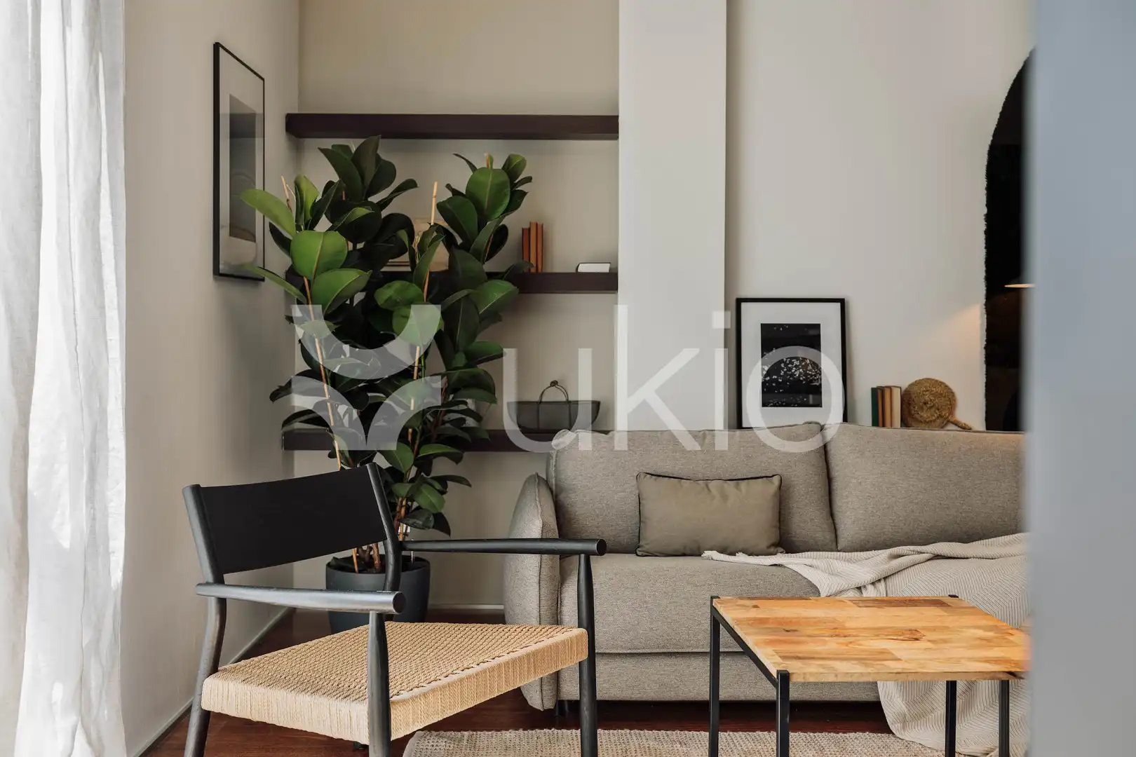 Living room of Apartments for rent in Barcelona  with Air Conditioner, Heating and Furnished