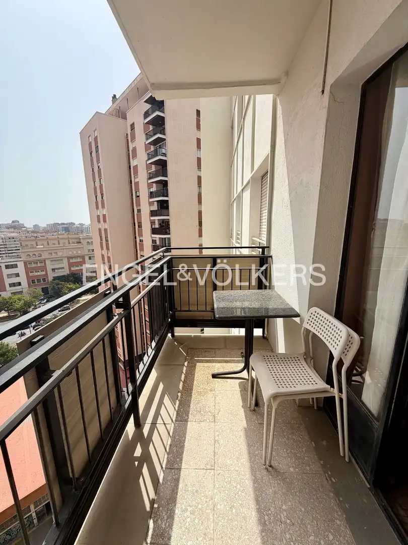 Terraza de Piso de alquiler en Valencia con Calefacción, Parquet y Amueblado