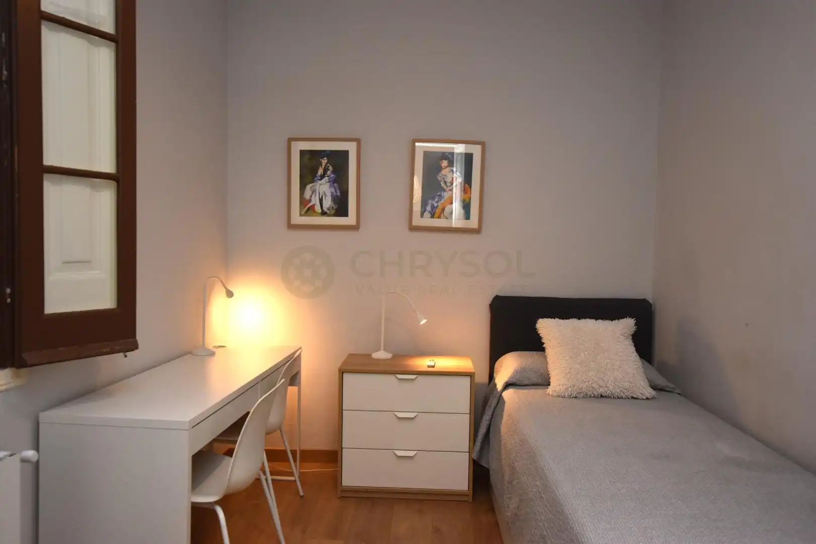 Schlafzimmer von Wohnung zum Verkauf in Barcelona mit Klimaanlage, Heizung und Parkett