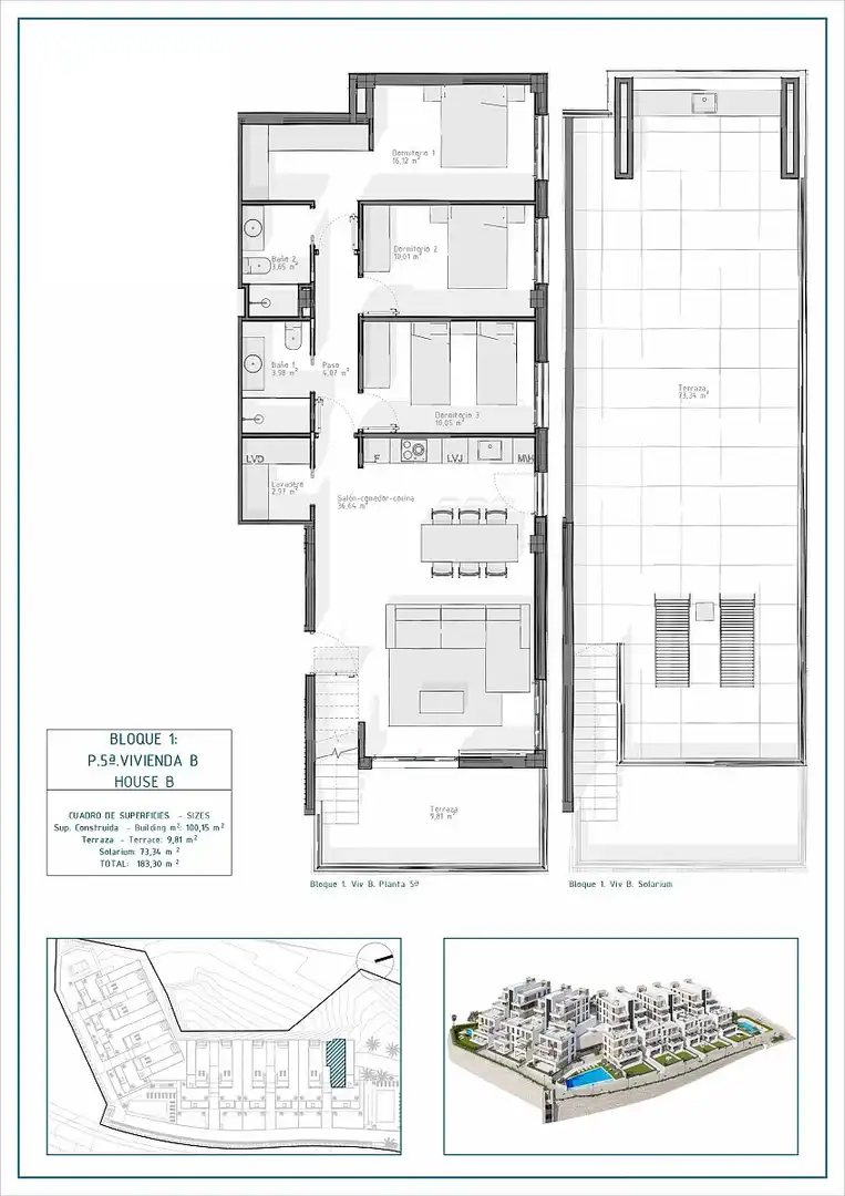 Appartement compact avec terrasse à vendre à Las Salinas, imagen 20