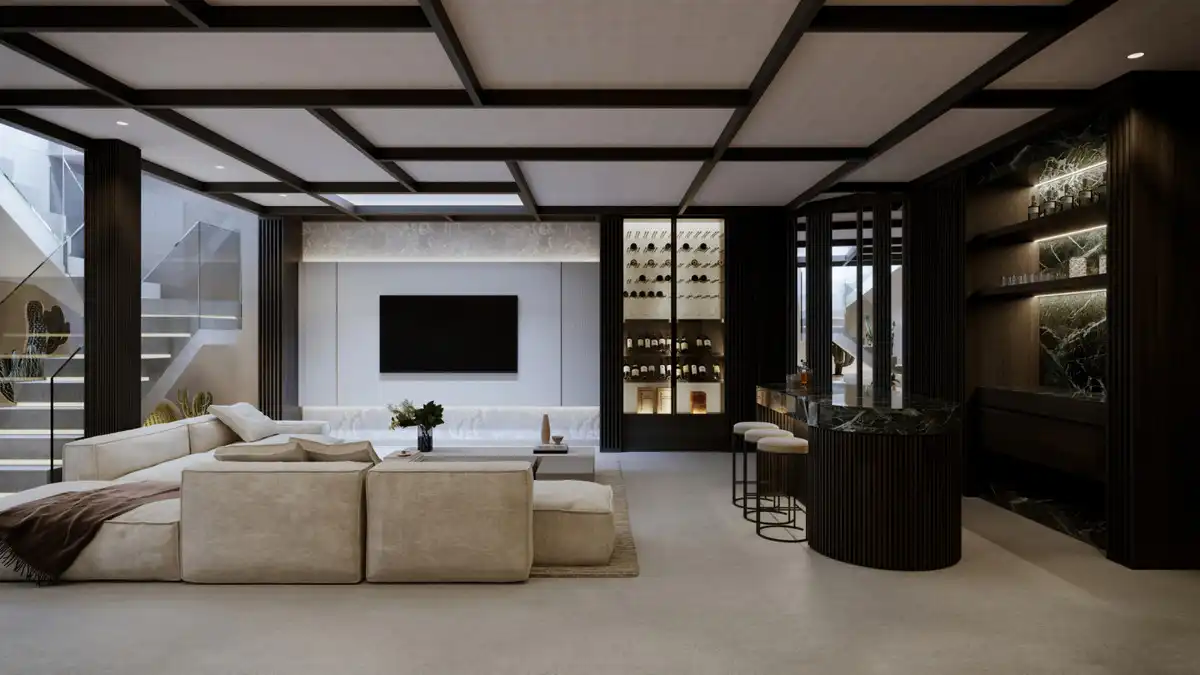Sala d'estar de Dúplex en venda en Marbella amb Aire condicionat, Jardí privat i Terrassa