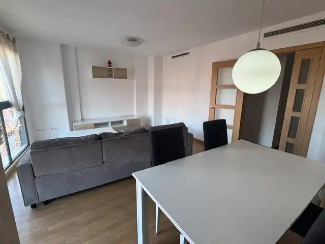 Living room of Flat for sale in L'Alcora  with Air Conditioner, Parquet flooring and Furnished