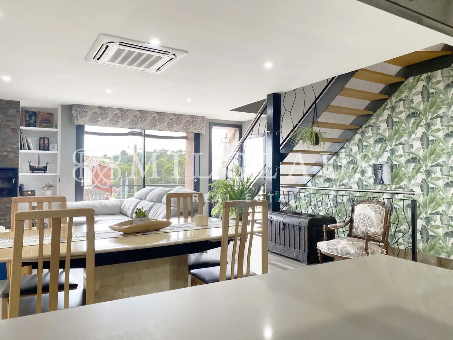 Wohnzimmer von Haus oder Chalet zum Verkauf in Lliçà d'Amunt mit Klimaanlage, Heizung und Privatgarten