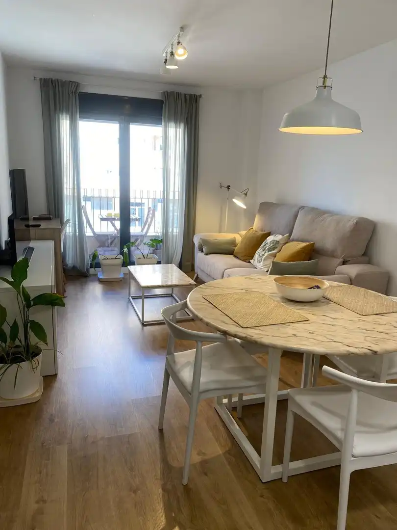 Sala d'estar de Apartament de lloguer en Mislata amb Aire condicionat, Calefacció i Parquet