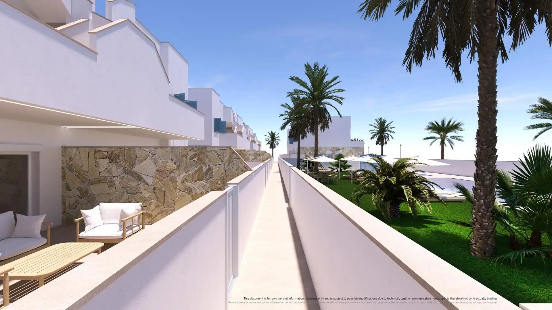 Vista exterior de Casa o chalet en venta en Pilar de la Horadada con Jardín privado, Terraza y Piscina comunitaria