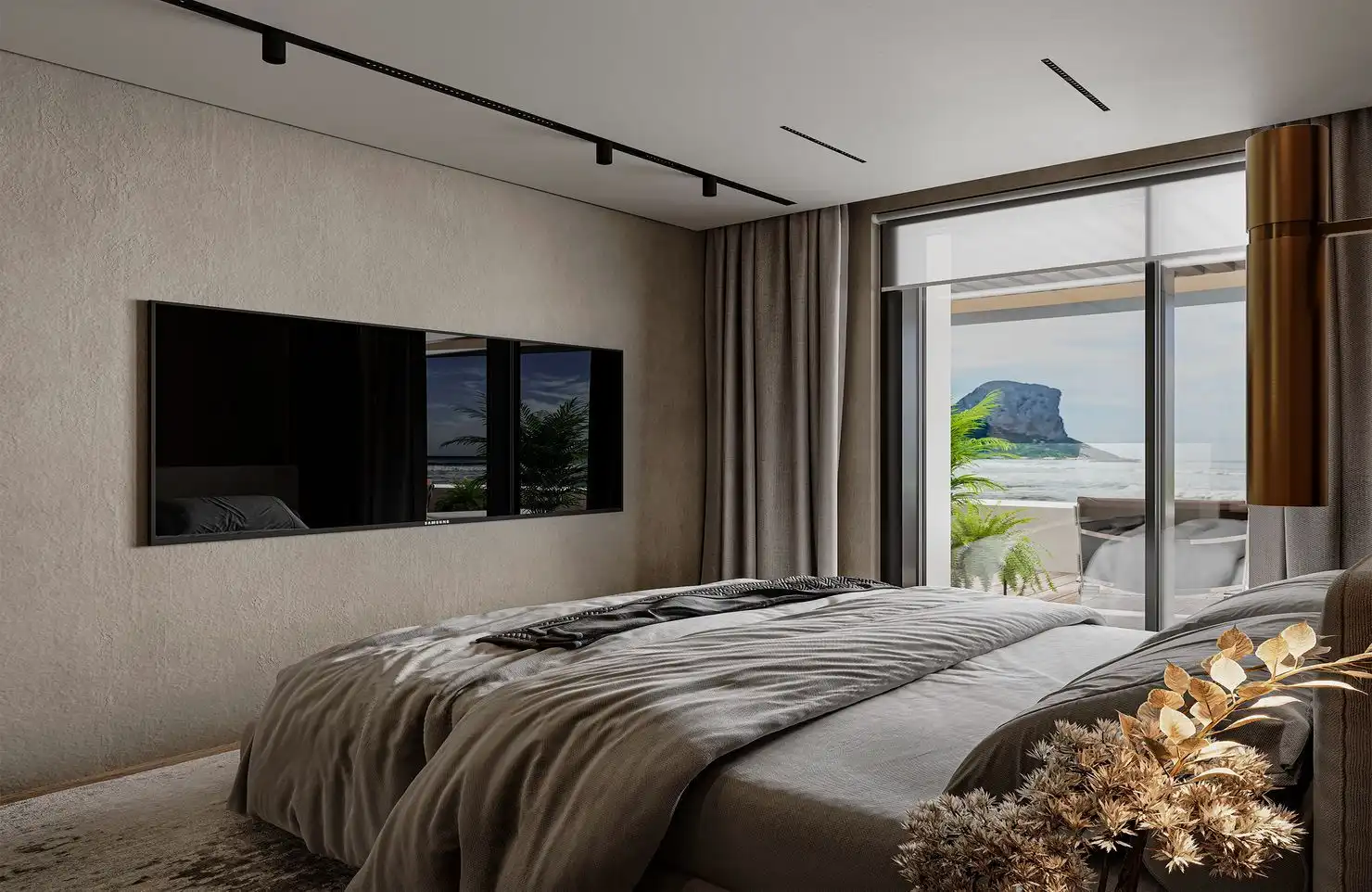 Bedroom of Apartments for sale in Calpe / Calp  with Furnished and Community pool