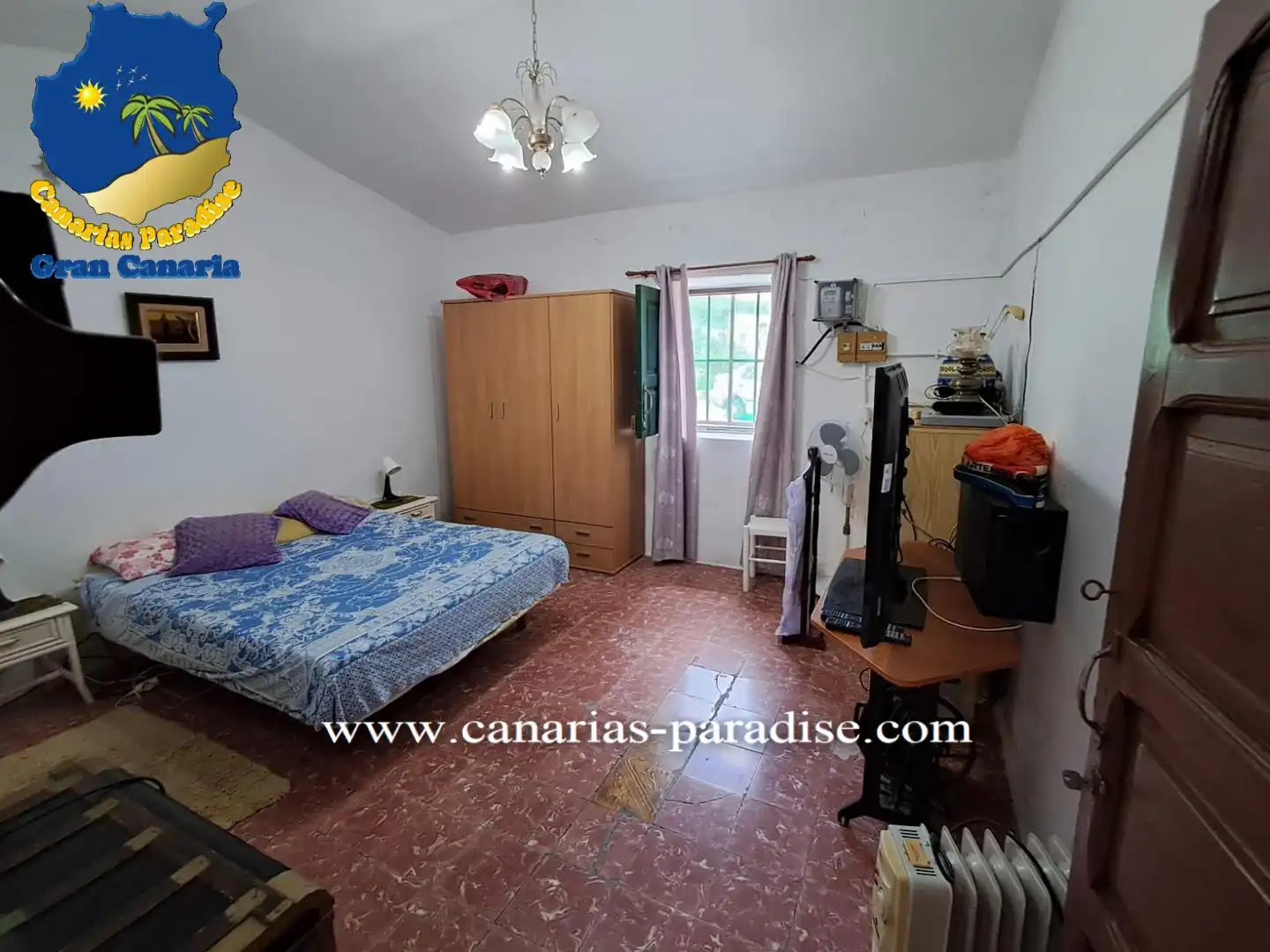 Schlafzimmer von Einfamilien-Reihenhaus zum Verkauf in La Aldea de San Nicolás  mit Klimaanlage