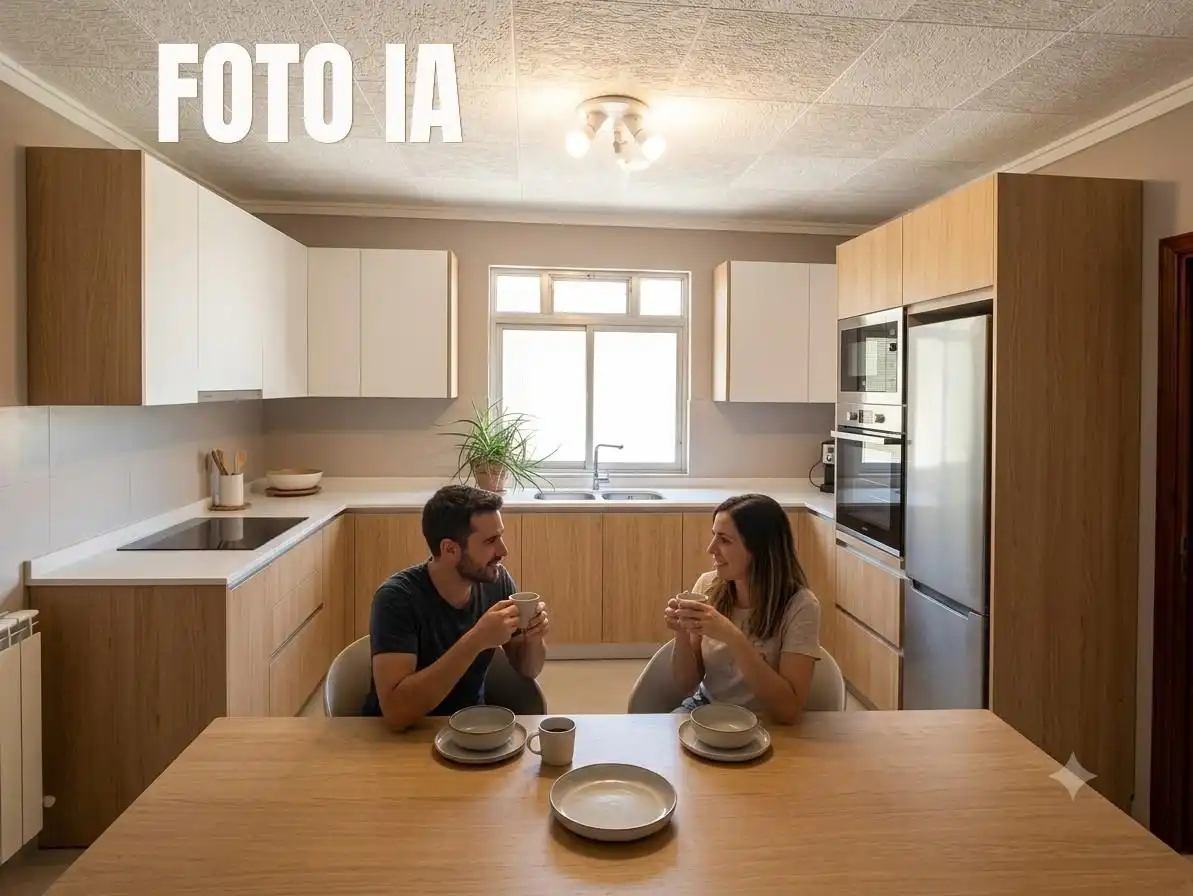 Küche von Einfamilien-Reihenhaus zum Verkauf in Lugo mit Terrasse