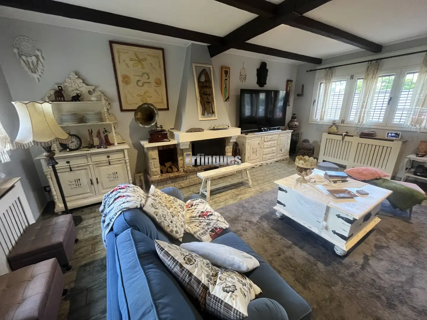 Wohnzimmer von Haus oder Chalet zum Verkauf in Rubí mit Klimaanlage, Heizung und Privatgarten