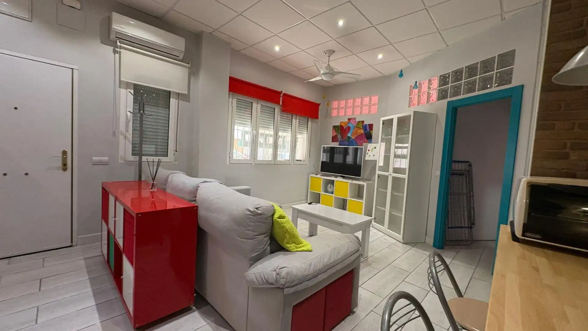 Wohnzimmer von Wohnung zur Miete in Málaga mit Klimaanlage und Möbliert
