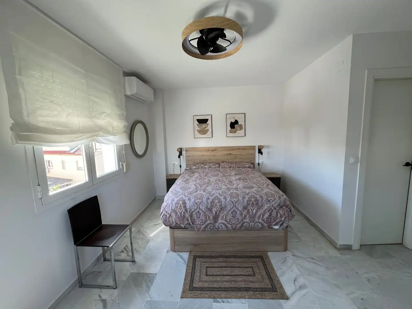 Schlafzimmer von Wohnung zur Miete in Rincón de la Victoria mit Klimaanlage, Terrasse und Möbliert