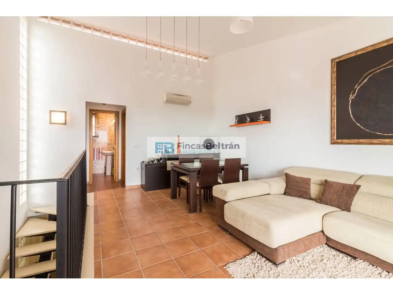 Wohnzimmer von Einfamilien-Reihenhaus zum Verkauf in Peñíscola / Peníscola mit Klimaanlage, Privatgarten und Terrasse