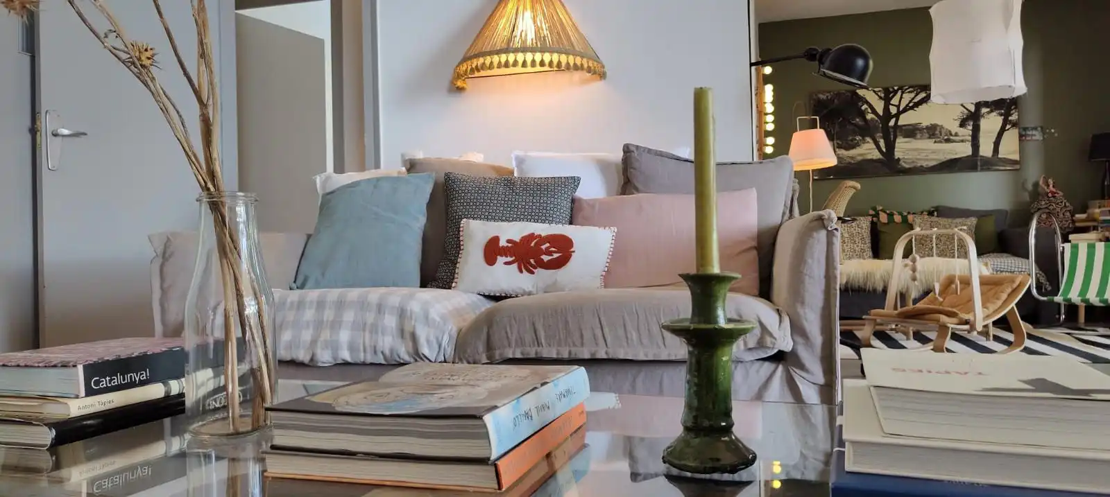 Wohnzimmer von Dachboden zum Verkauf in Palafrugell mit Klimaanlage, Heizung und Terrasse