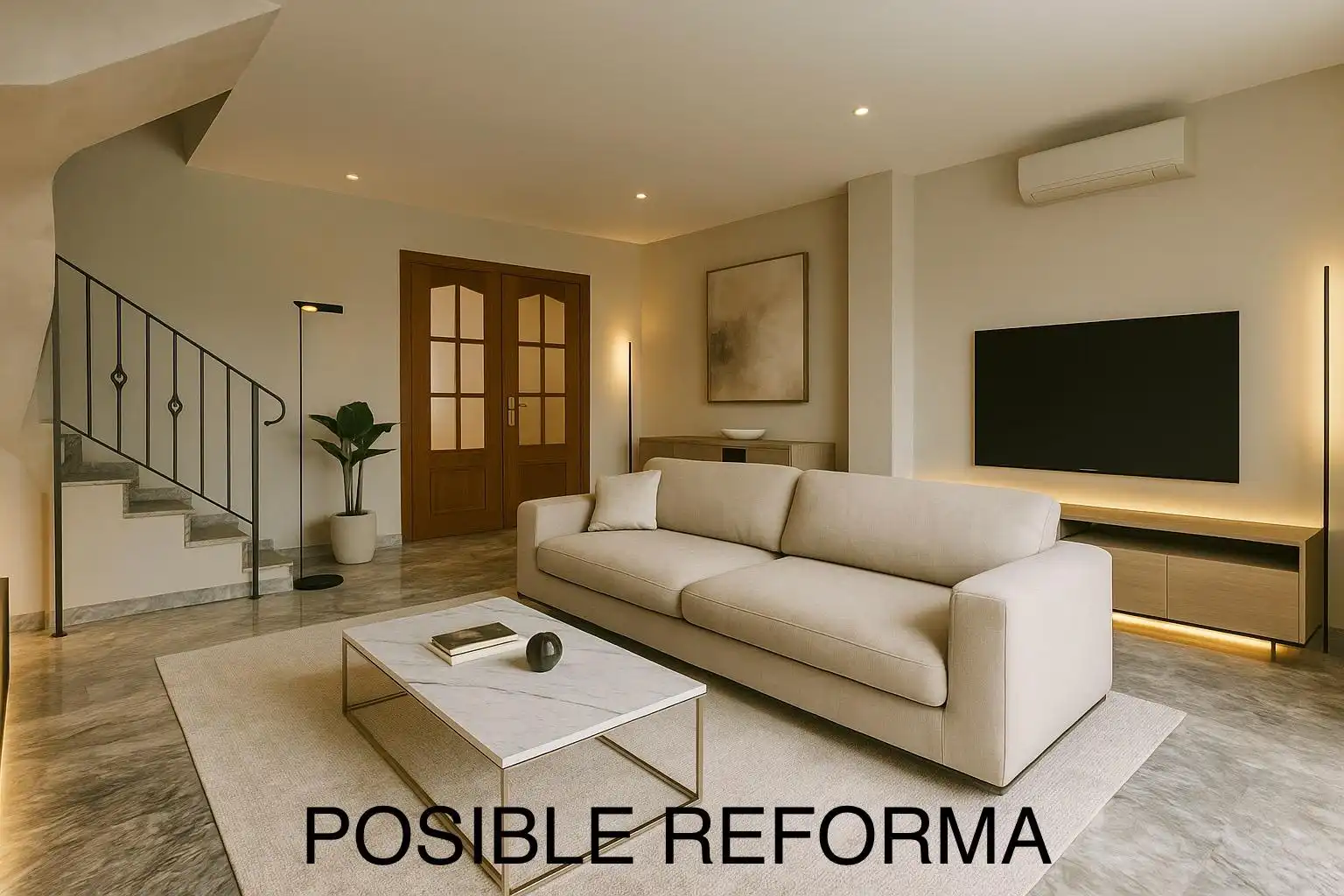 Living room of Detached homes for sale in Santa Coloma de Gramenet  with Air Conditioner, Heating and Terrace