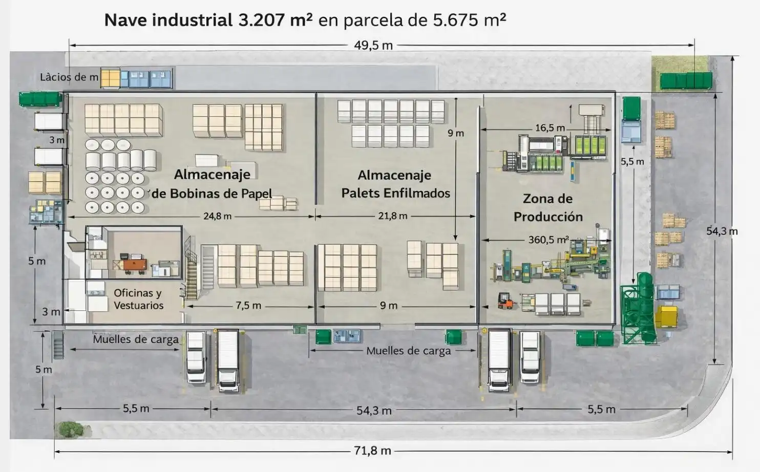 Vista exterior de Nave industrial en venta en Sant Feliu de Codines