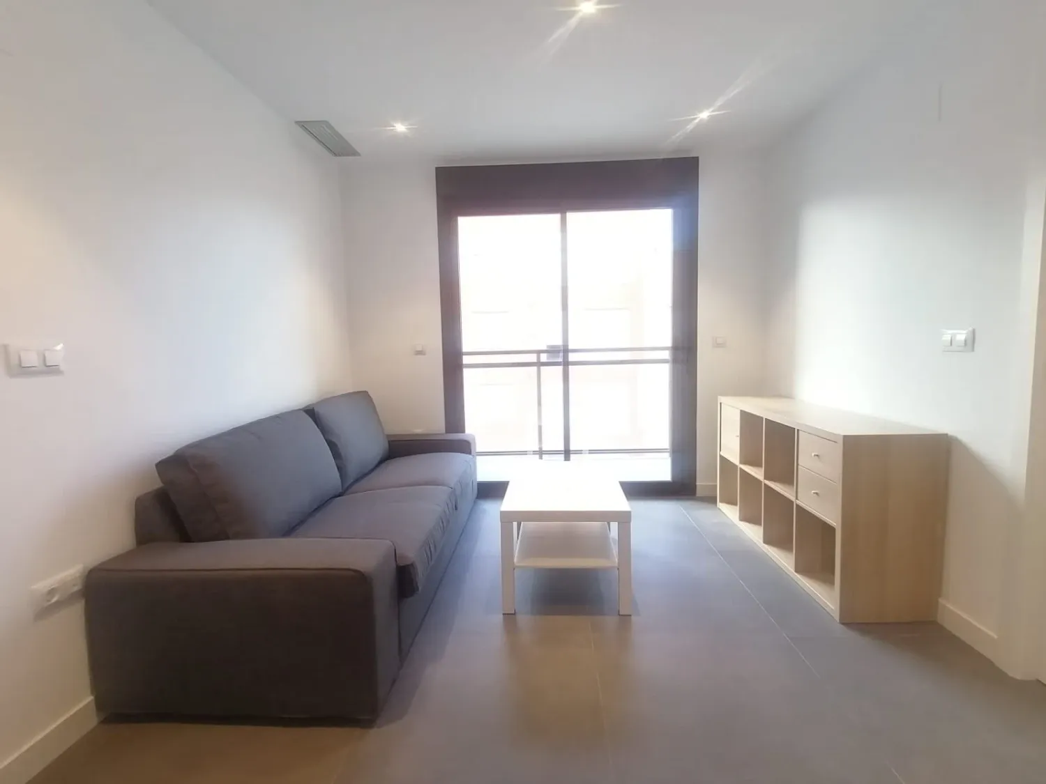 Sala de estar de Apartamento de alquiler en  Murcia Capital con Aire acondicionado, Amueblado y Lavadora
