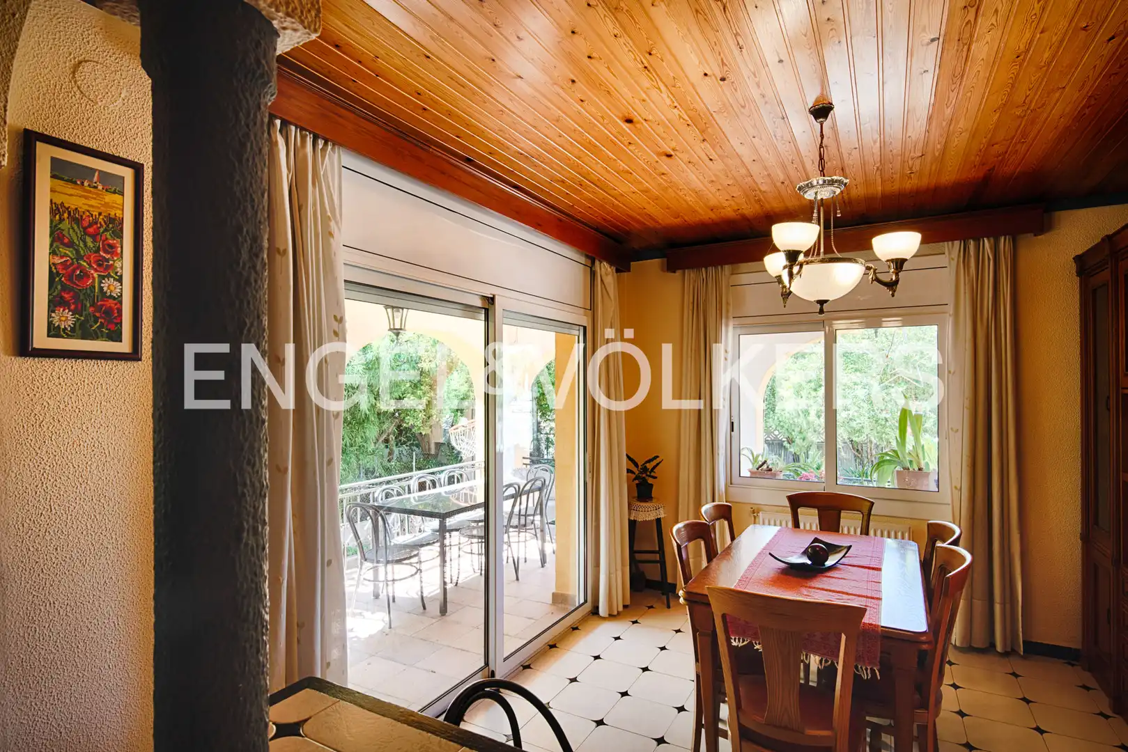 Dining room of Detached homes for sale in Fortià  with Air Conditioner, Terrace and Swimming Pool