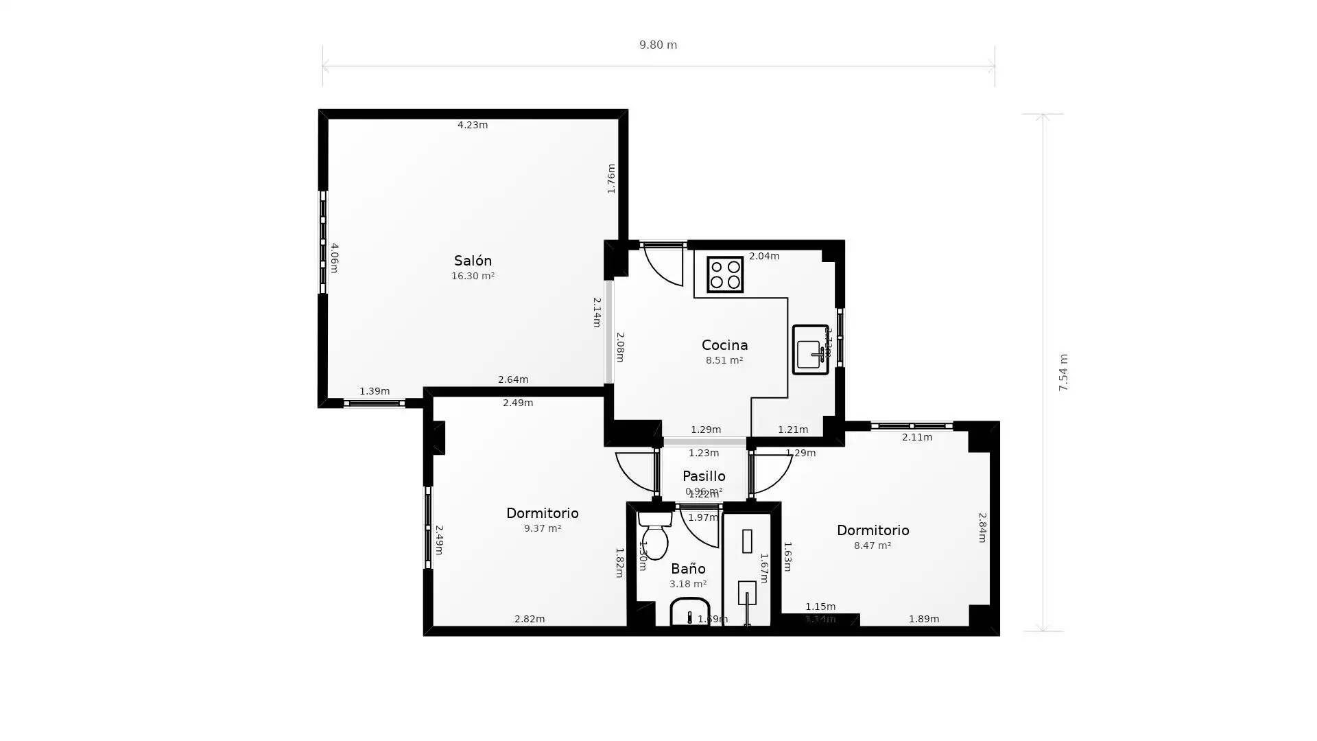Piso en venta en Málaga con Aire acondicionado, Calefacción y Trastero