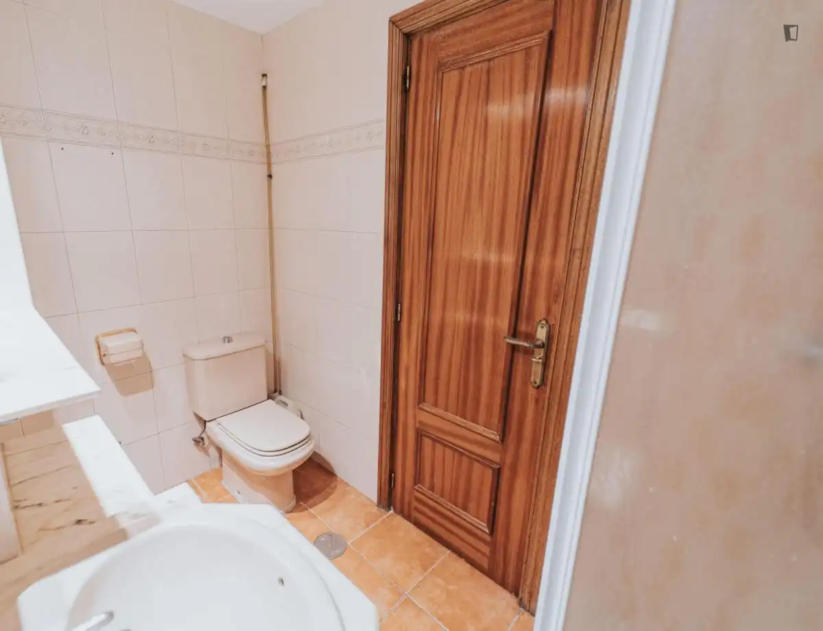 Bathroom of Apartments for share in Madrid  with Furnished, Oven and Washing machine