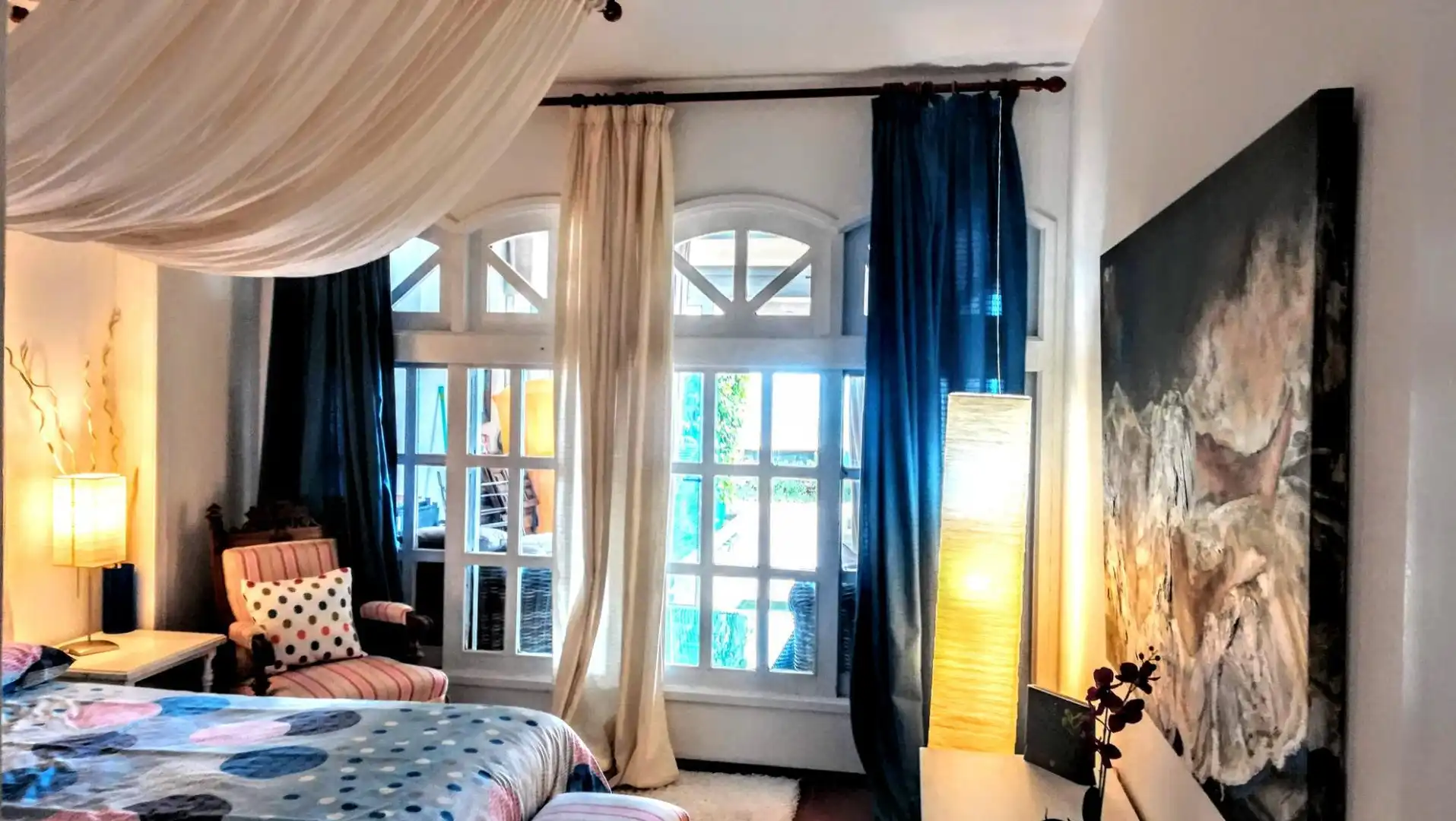 Schlafzimmer von Wohnungen zur Miete in San Bartolomé de Tirajana mit Klimaanlage, Privatgarten und Terrasse