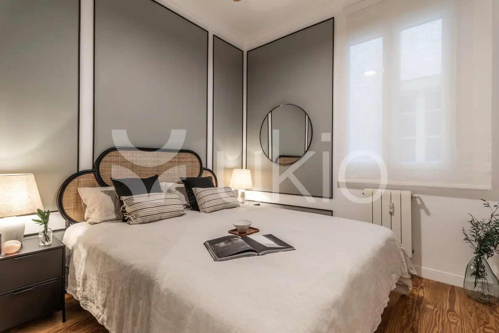 Schlafzimmer von Wohnungen zur Miete in Madrid mit Klimaanlage, Heizung und Möbliert