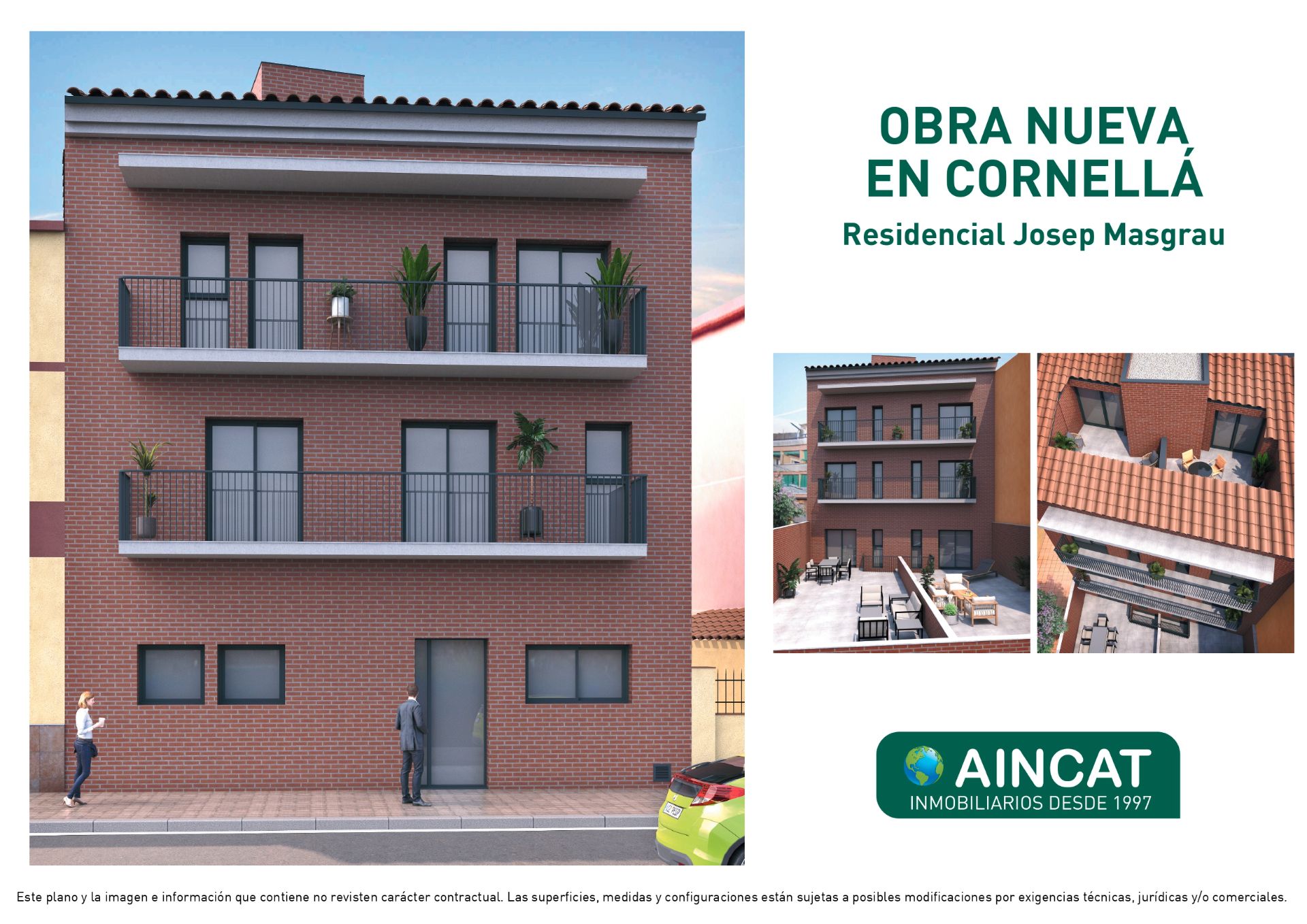 Exterior view of Duplex for sale in Cornellà de Llobregat  with Air Conditioner, Heating and Parquet flooring