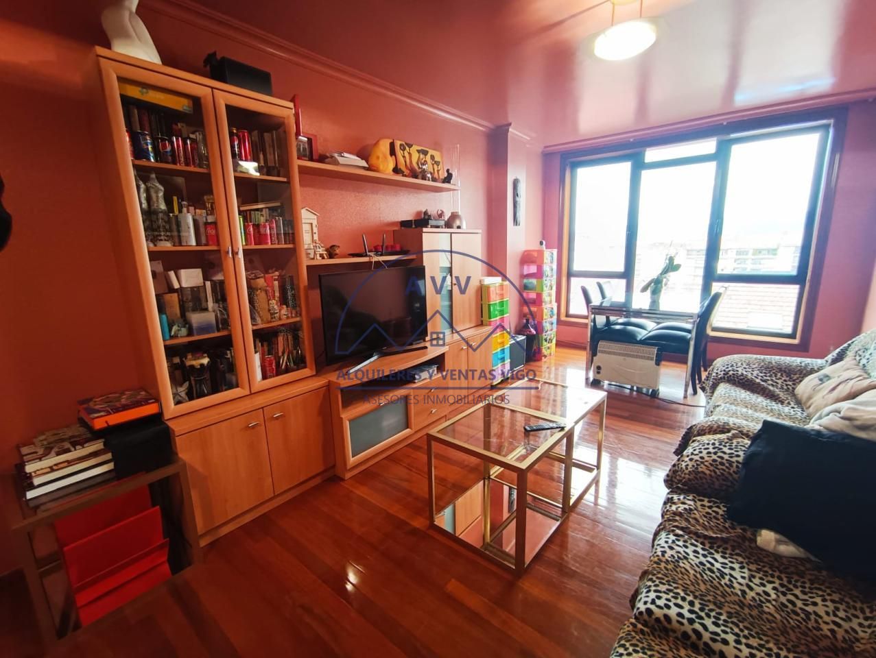 Living room of Flat for sale in Vigo   with Heating and Parquet flooring