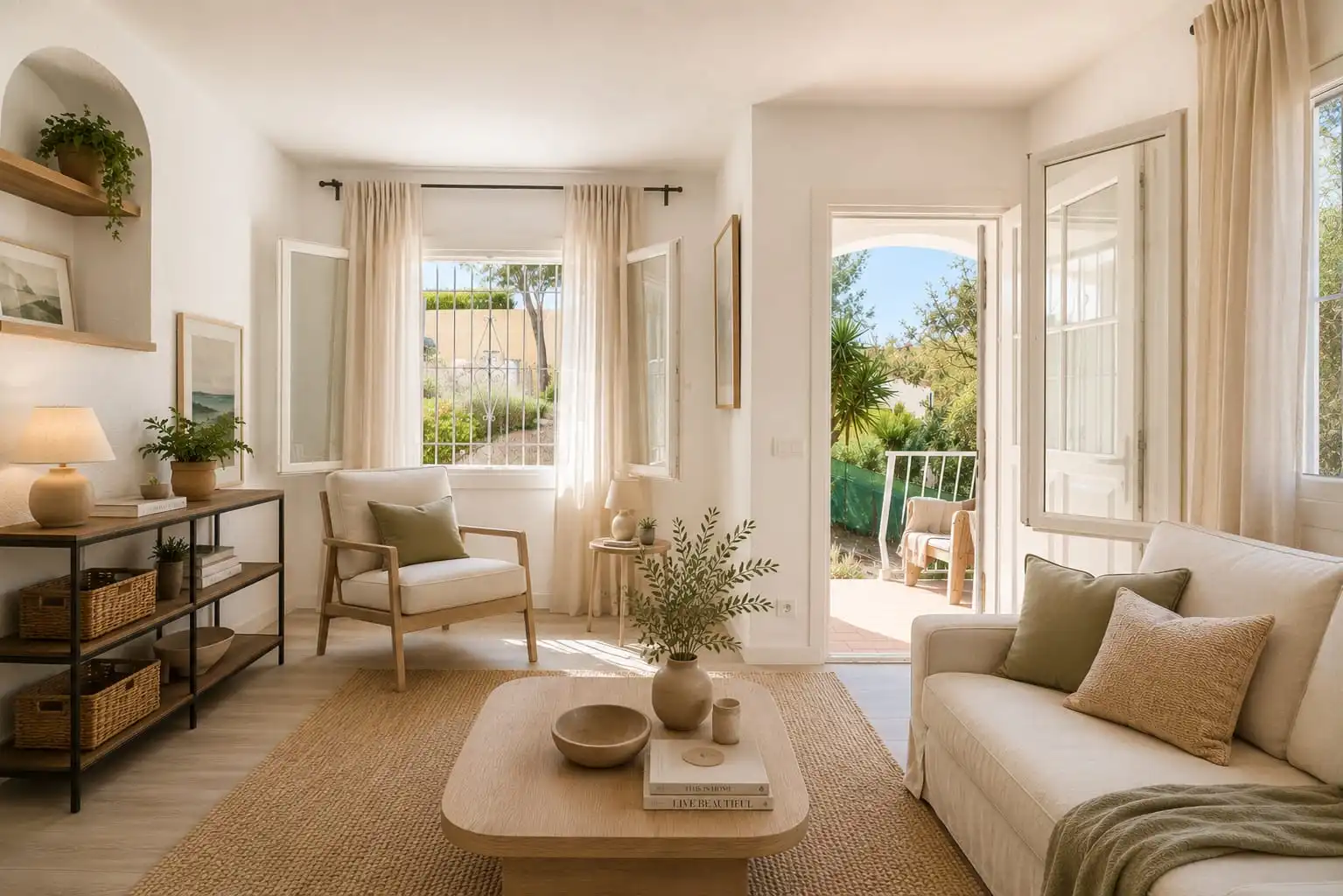 Sala de estar de Casa o chalet en venta en Calonge i Sant Antoni con Jardín privado, Parquet y Terraza
