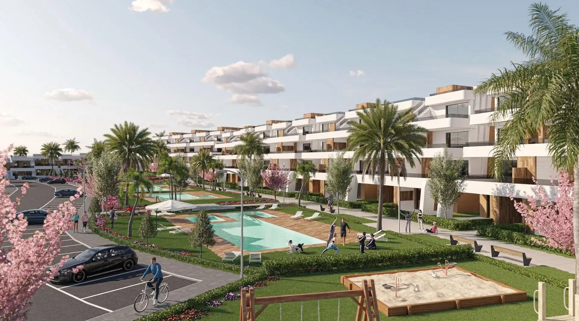Vista exterior de Ático en venta en Alhama de Murcia con Aire acondicionado, Terraza y Piscina