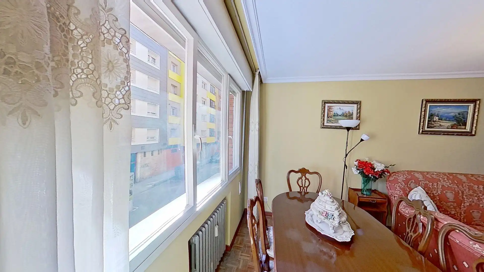 Esszimmer von Wohnung zum Verkauf in Gijón  mit Heizung, Parkett und Terrasse