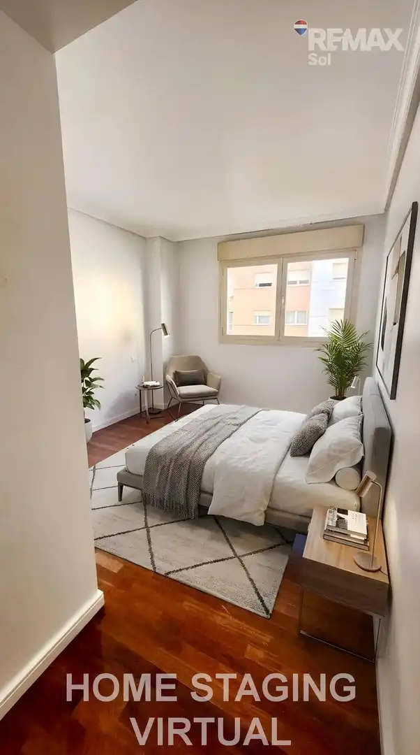 Schlafzimmer von Wohnung zum Verkauf in Madrid mit Privatgarten, Parkett und Gemeinschaftspool