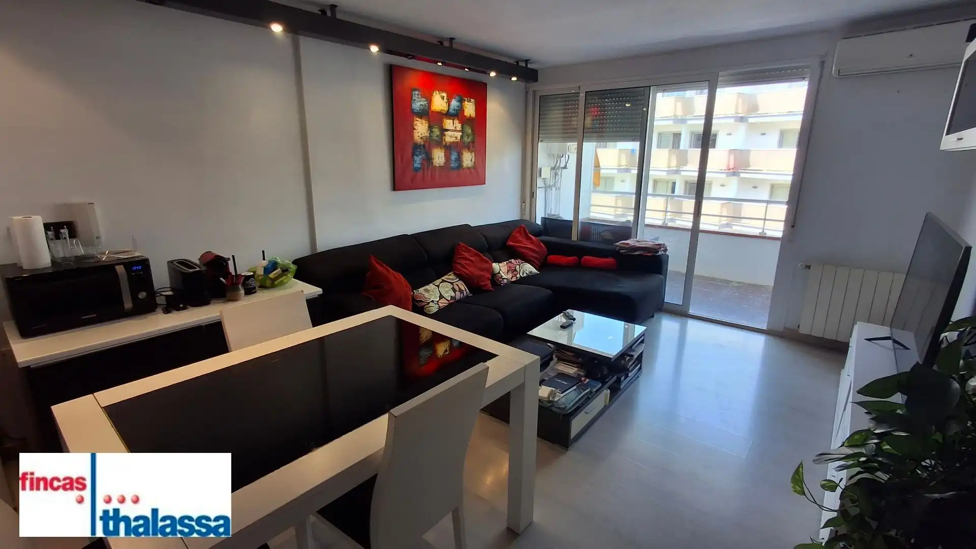 Sala d'estar de Apartament en venda en Lloret de Mar amb Aire condicionat, Calefacció i Moblat