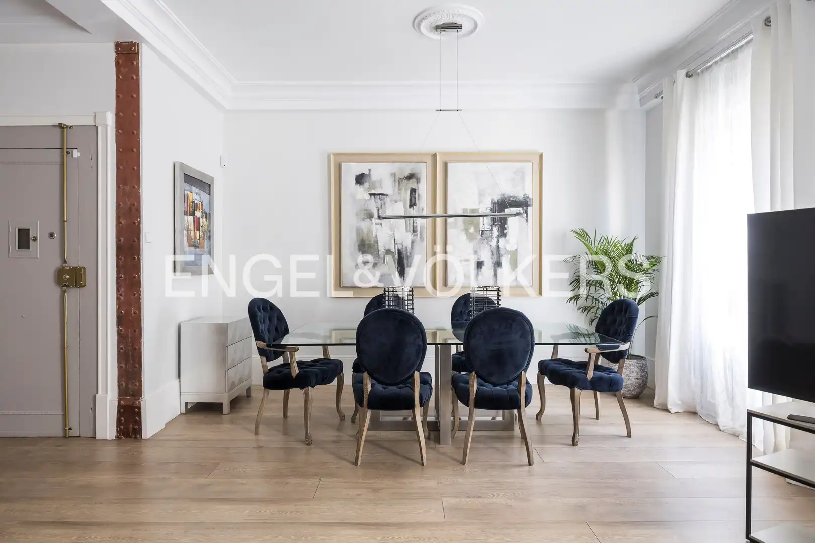 Esszimmer von Wohnung zur Miete in Madrid mit Klimaanlage, Heizung und Möbliert