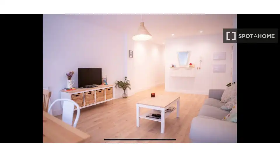 Sala d'estar de Apartament per a compartir en Málaga amb Aire condicionat, Terrassa i Moblat