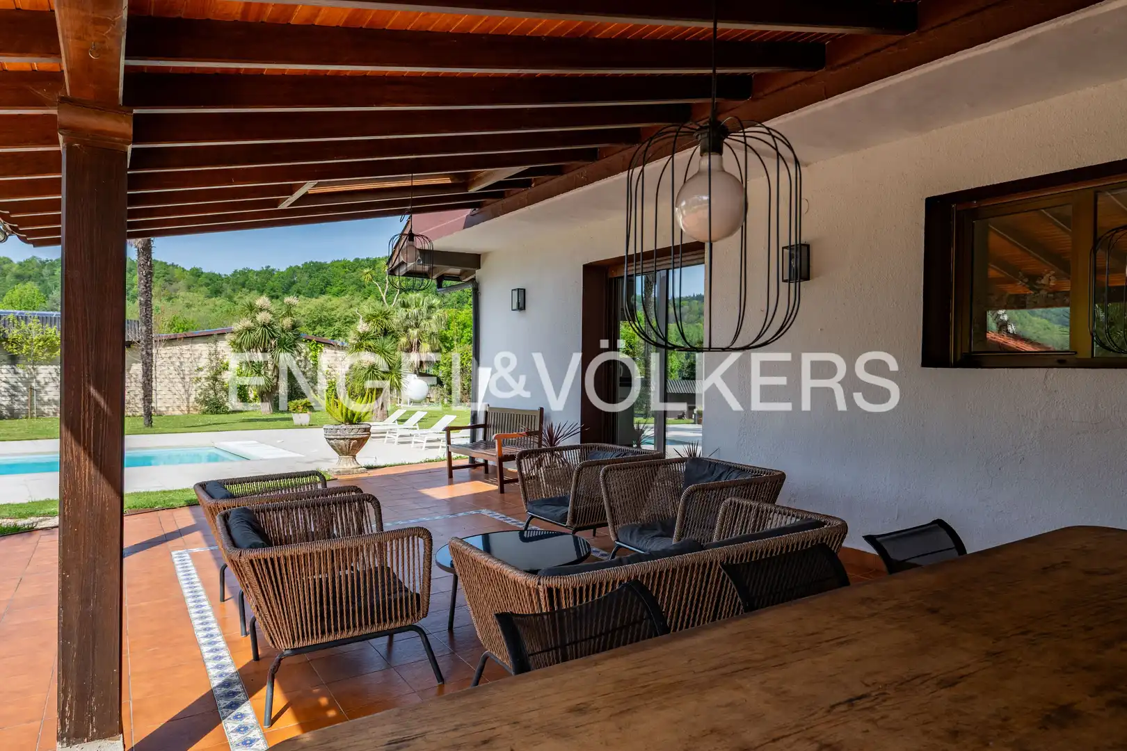 Terraza de Casa o chalet de alquiler en Usurbil con Calefacción, Jardín privado y Piscina