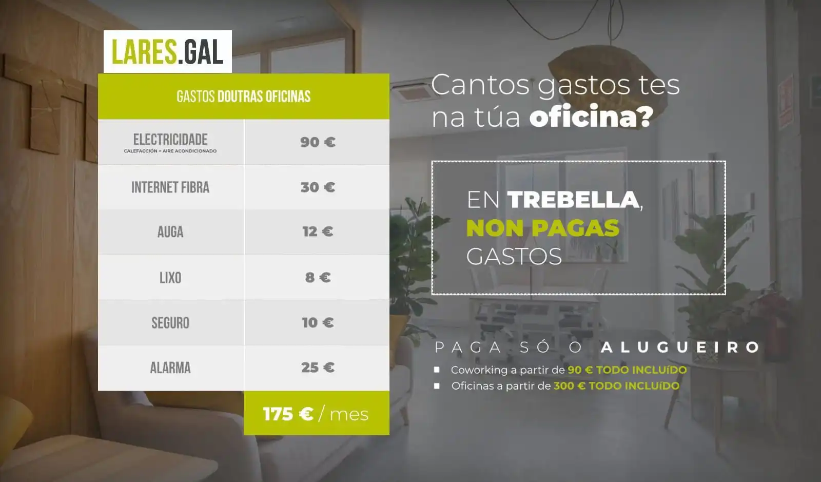 Büro zur Miete in Cangas  mit Klimaanlage, Heizung und Möbliert